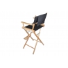 Porta Brace Location Chair | Natural Finish, Black Seat | 30-inch
