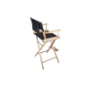 Porta Brace Location Chair | Natural Finish, Black Seat | 30-inch