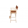 Porta Brace Location Chair | Natural Finish, Ultra Suede Seat | 30-inch