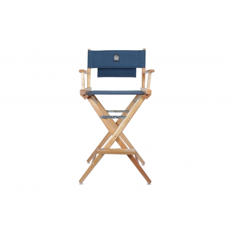 Porta Brace Location Chair | Natural Finish, Signature Blue Seat | 30-inch