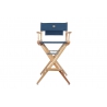 Porta Brace Location Chair | Natural Finish, Signature Blue Seat | 30-inch