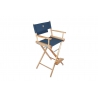 Porta Brace Location Chair | Natural Finish, Signature Blue Seat | 30-inch