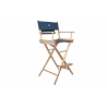 Porta Brace Location Chair | Natural Finish, Signature Blue Seat | 30-inch