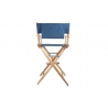 Porta Brace Location Chair | Natural Finish, Signature Blue Seat | 30-inch