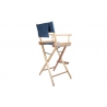 Porta Brace Location Chair | Natural Finish, Signature Blue Seat | 30-inch