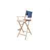 Porta Brace Location Chair | Natural Finish, Signature Blue Seat | 30-inch