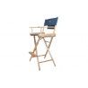 Porta Brace Location Chair | Natural Finish, Signature Blue Seat | 30-inch