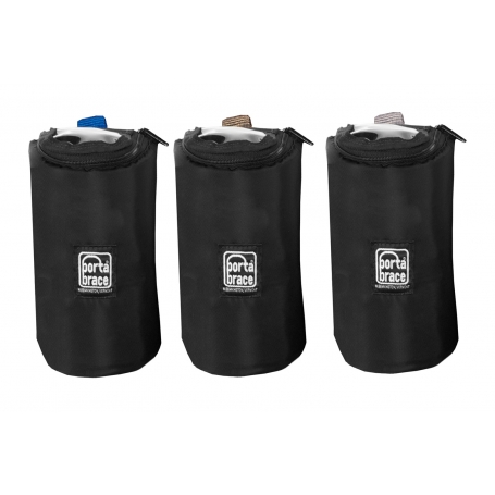 Set 3 Pochettes optiques 7" anneau bleu, doré, argenté