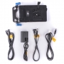 DigitalFoto VFU1 Plaque d'alimentation V-Mount avec sorties USB, 7,2 V, 12 V et D-Tap et support rods 15 mm