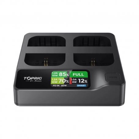 Accsoon Chargeur rapide LP-E6 Toprig 100W 4 baies