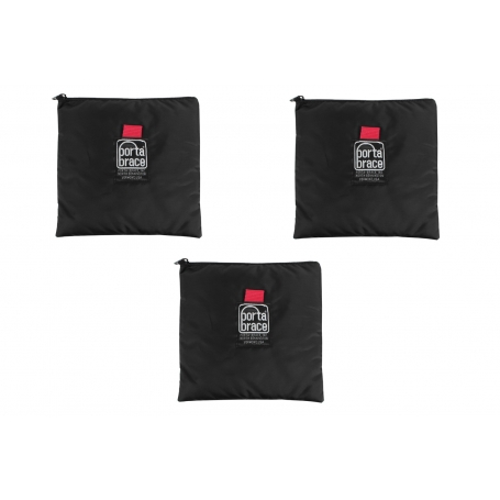 Jeu de 3 pochettes molletonnées avec fermeture éclair