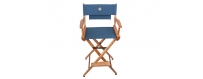  Central Video -  Chaises réalisateur -  Porta Brace Location Chair | Walnut Finish, Signature Blue Seat | 30-inch  Porta Brace 